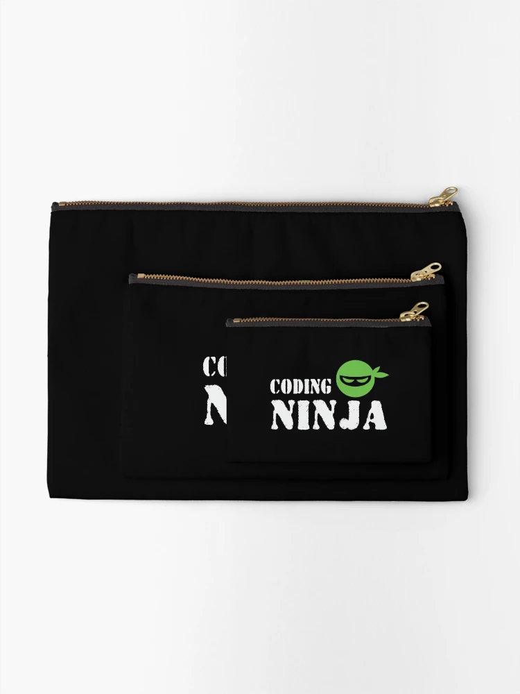 Thumbnail 2 of 4, Zipper Pouch, Coding Ninja Program Web Developer designed and sold by simplife-art.
