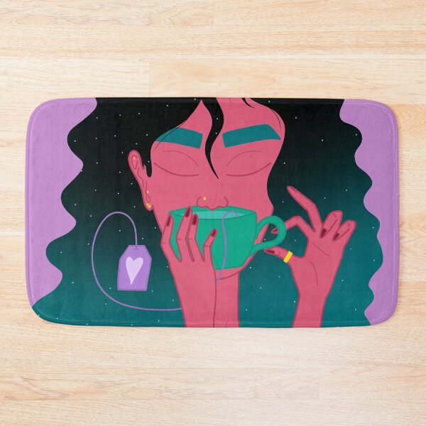 Item preview, Tea Lover with Space Green Hair Cup of Tea and a Ring designed and sold by marie-inks.