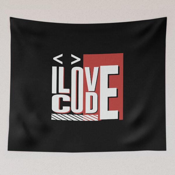 Item preview, I Love Code Programming Software designed and sold by simplife-art.
