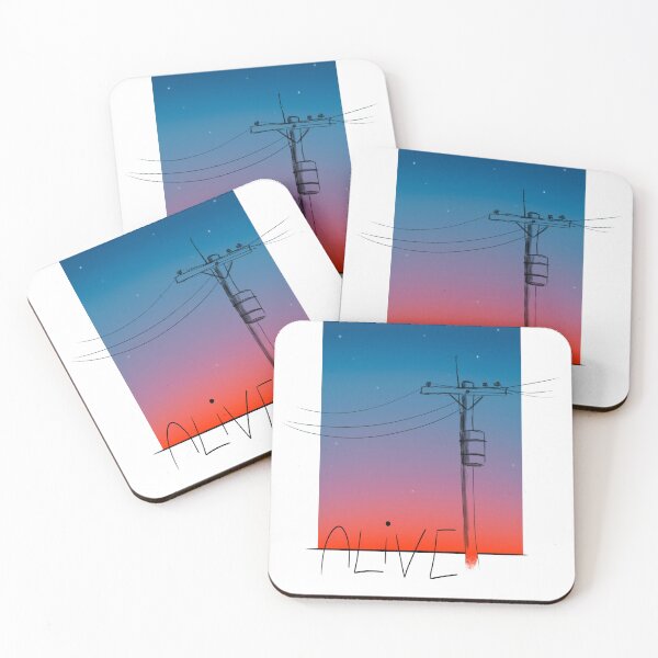 Item preview, Sunset with Wires and Space. Feel Alive designed and sold by marie-inks.