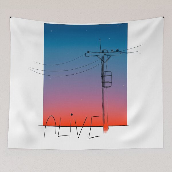 Item preview, Sunset with Wires and Space. Feel Alive designed and sold by marie-inks.