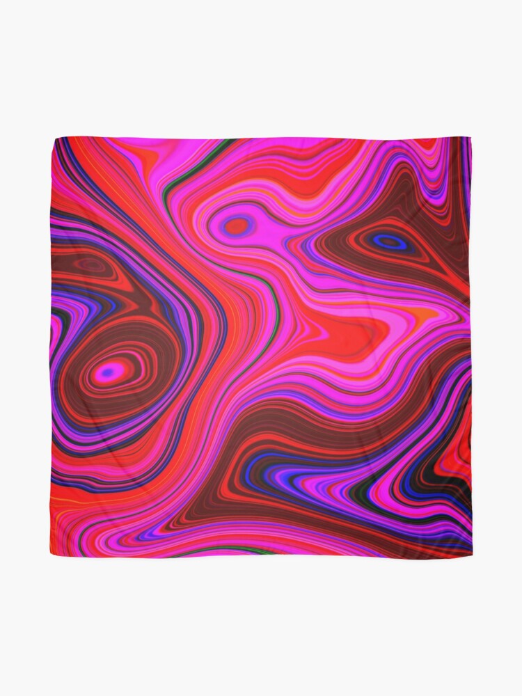 Alternate view of Rose Quartz Swirl Marble Abstract Art Scarf