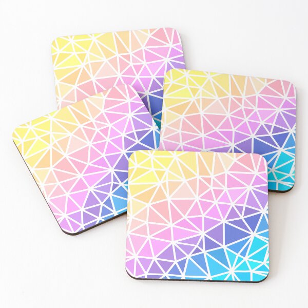 Item preview, Golden Yellow, Violet and Aqua Abstract Thick Wireframe Geometric Design designed and sold by patternsoup.