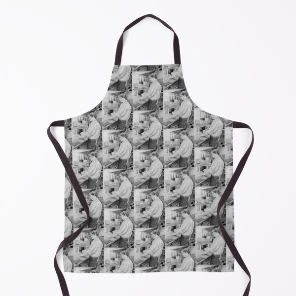 Chef - drawing charcoal by Avril Thomas Apron