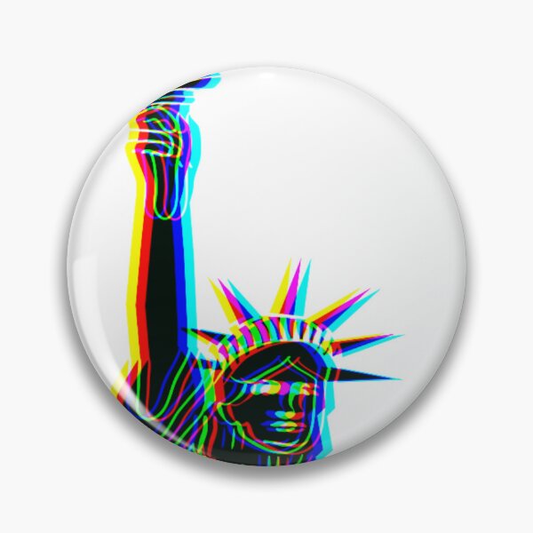 Item preview, Trippy Statue of Liberty 3d Sticker designed and sold by explorecity.