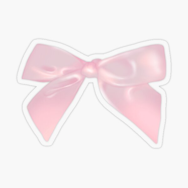 pink bow Sticker for Sale by angelic1998