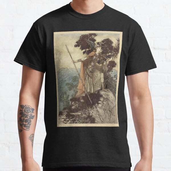 The Rhinegold & The Valkyrie by Richard Wagner art Arthur Rackham 1910 0209 Brunnhilde Classic T-Shirt