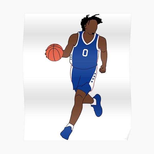 Tyrese Maxey Basketball Paper Poster 76ers 5 - Tyrese Maxey - Magnet