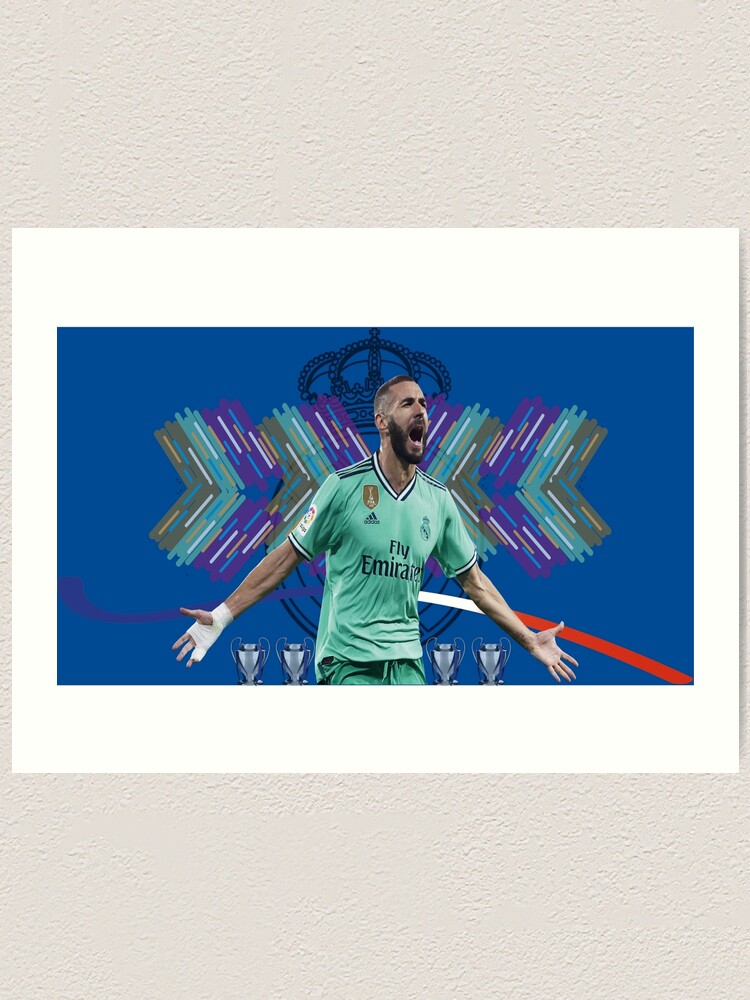 Affiche Karim Benzema – Petit Format, Poster Premium Glossy, Neuf