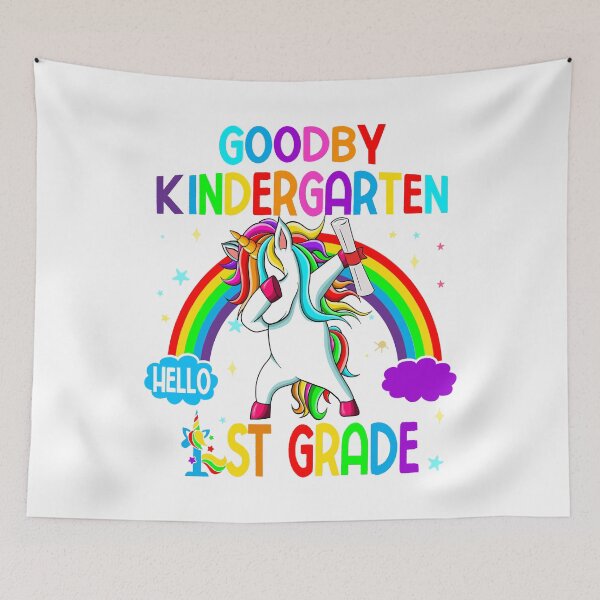 Item preview, Hello 1St Grade Graduation Girl Unicorn Rainbow Kindergarten designed and sold by Fislux.