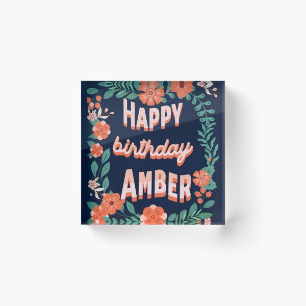 Item preview, Happy Birthday Amber designed and sold by Eklectikos.