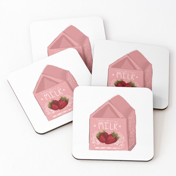 Item preview, cute strawberry milk carton designed and sold by HibiscusHeron.