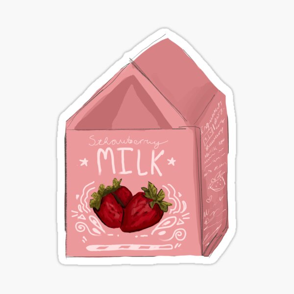 Strawberry Milk Sticker Pack Sticker for Sale by prismapansy