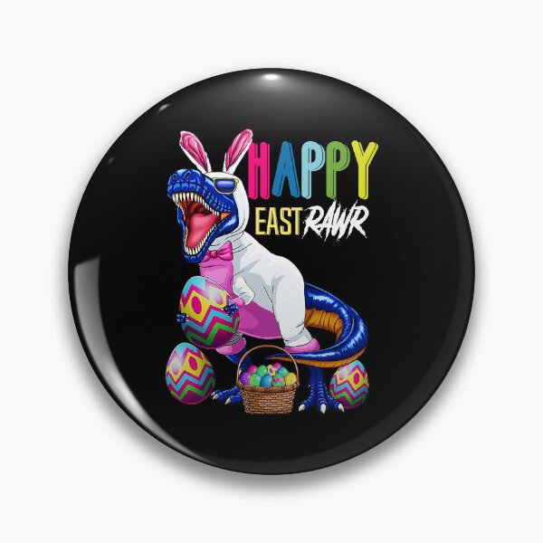 Item preview, Happy Eastrawr T Rex Dinosaur Easter Bunny Egg designed and sold by HugheDemeyer.