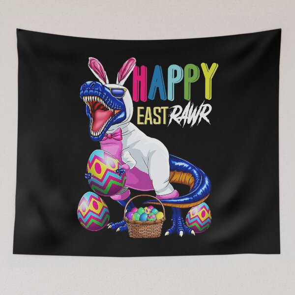 Item preview, Happy Eastrawr T Rex Dinosaur Easter Bunny Egg designed and sold by HugheDemeyer.