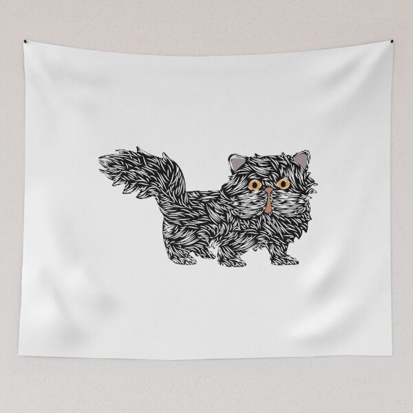 Item preview, Black Persian Cat Art designed and sold by Housestore.