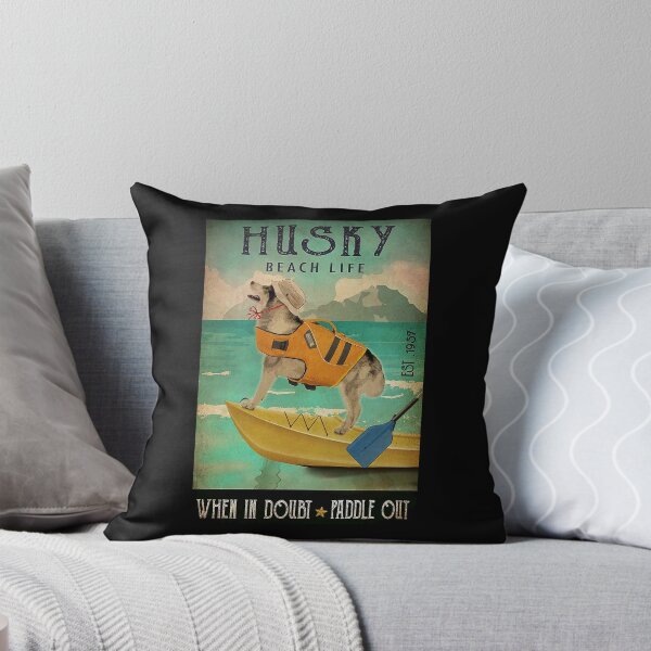 Item preview, husky dog kayaking beach life funny quotes gift designed and sold by Douglafa.