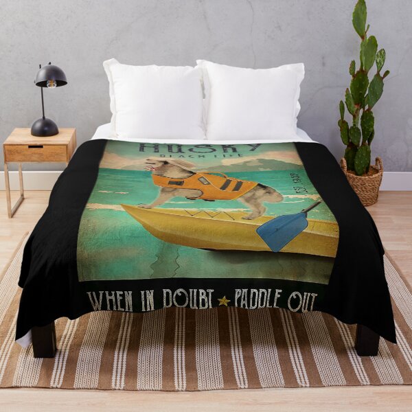 Item preview, husky dog kayaking beach life funny quotes gift designed and sold by Douglafa.