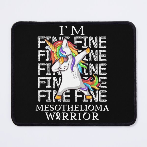 Item preview, Unicorn Mesothelioma Warrior I'm Fine Mesothelioma Awareness designed and sold by Hatjar.