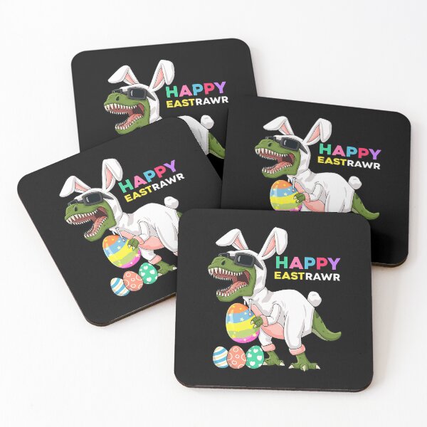 Item preview, Happy Eastrawr T Rex Easter Bunny Dinosaur Eggs designed and sold by HugheDemeyer.