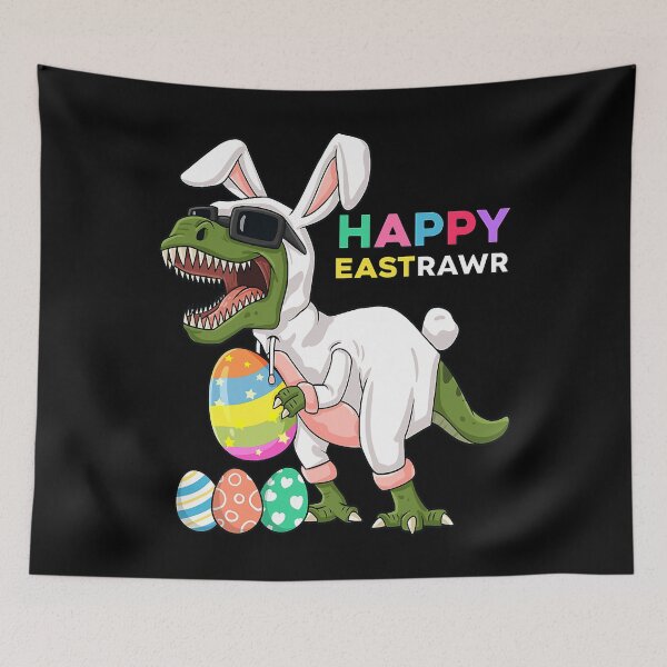 Item preview, Happy Eastrawr T Rex Easter Bunny Dinosaur Eggs designed and sold by HugheDemeyer.