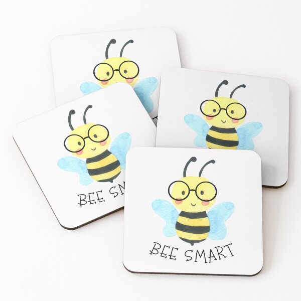 Item preview, Cute Watercolor Bee Smart With Glasses designed and sold by JanesCreations.