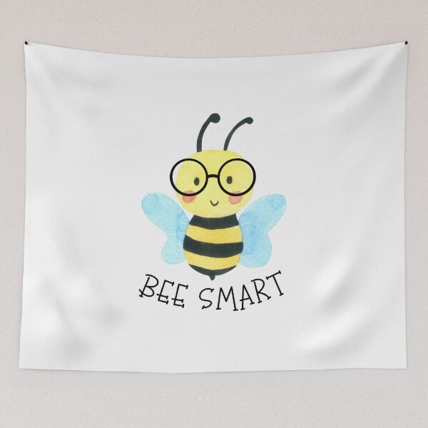 Item preview, Cute Watercolor Bee Smart With Glasses designed and sold by JanesCreations.