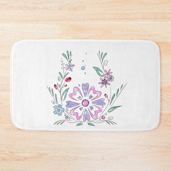 Item preview, Boho folklore flowers sketchy ink cute  designed and sold by marie-inks.