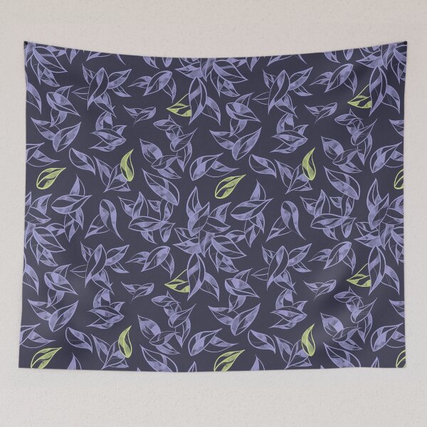 Item preview, Abstract leaves on purple designed and sold by ColoursOfFrance.
