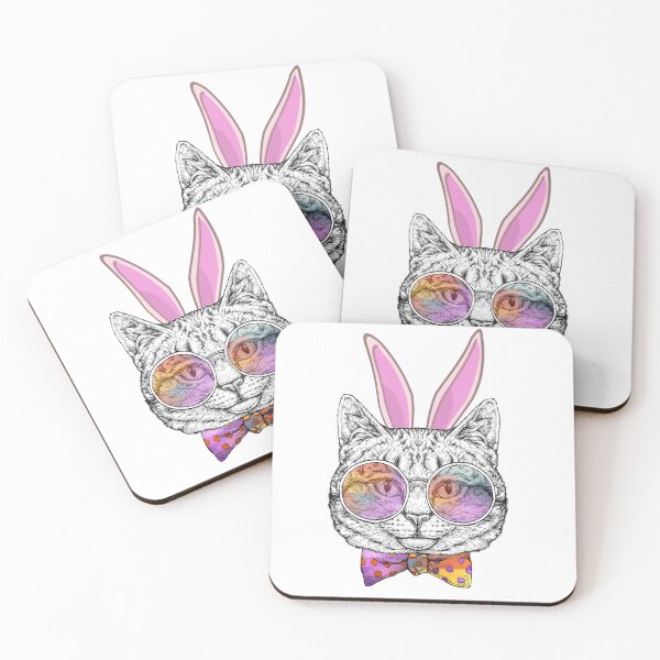Item preview, Easter Cat sungalsses Funny - Bunny Ears Eggs  designed and sold by BestdesignerFM.