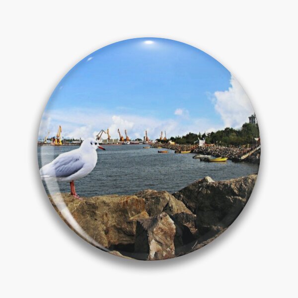 Item preview, Seagull on the background of the port designed and sold by Rashkin.
