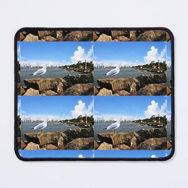 Item preview, Seagull on the background of the port designed and sold by Rashkin.