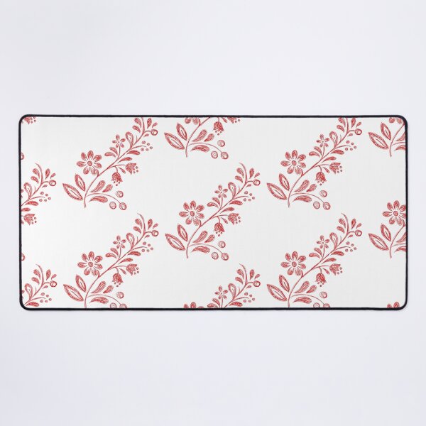 Item preview, Boho folklore flowers red sketchy ink style designed and sold by marie-inks.