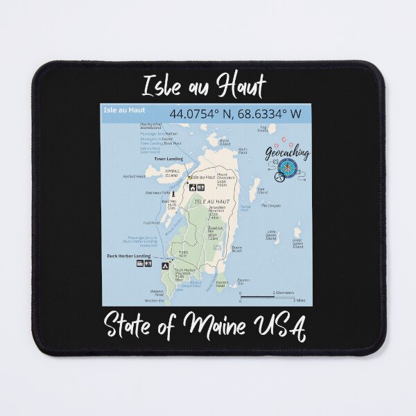 Item preview, Acadia National Park Isle au Haut map designed and sold by rocklegends99.