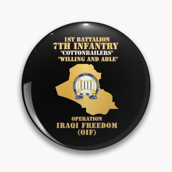 Item preview, 1st Bn, 7th Infantry - Willing and Able wo DS X 300 designed and sold by Military Insignia Products.