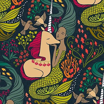 Artwork thumbnail, The Mermaid and the Unicorn - Mamara by Cecilia Mok