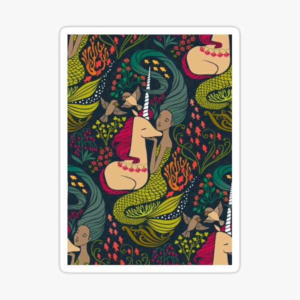 The Mermaid and the Unicorn - Mamara Sticker