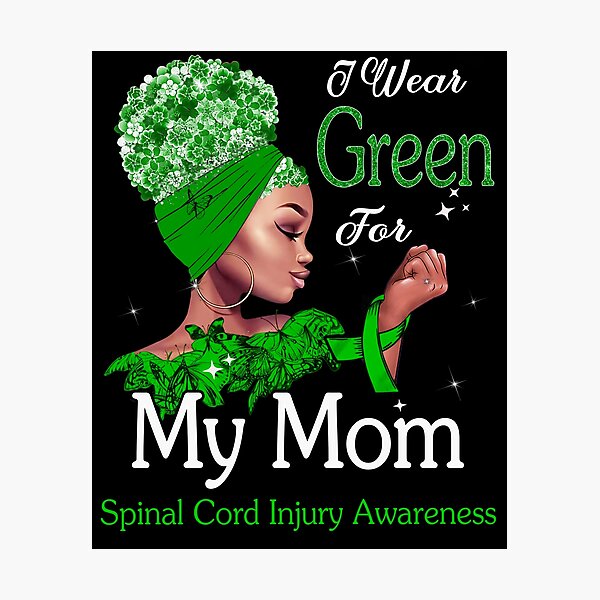 Item preview, Spinal Cord Injury Awareness Black Girl I Wear Green For My Mom designed and sold by tenjun16.