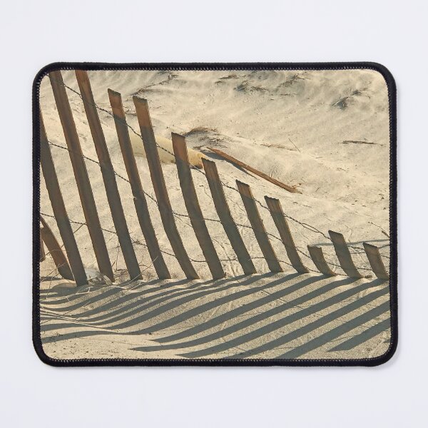 Item preview, Sand With Wooden Fence Minimalist Sepia Art Photo designed and sold by DEC02.