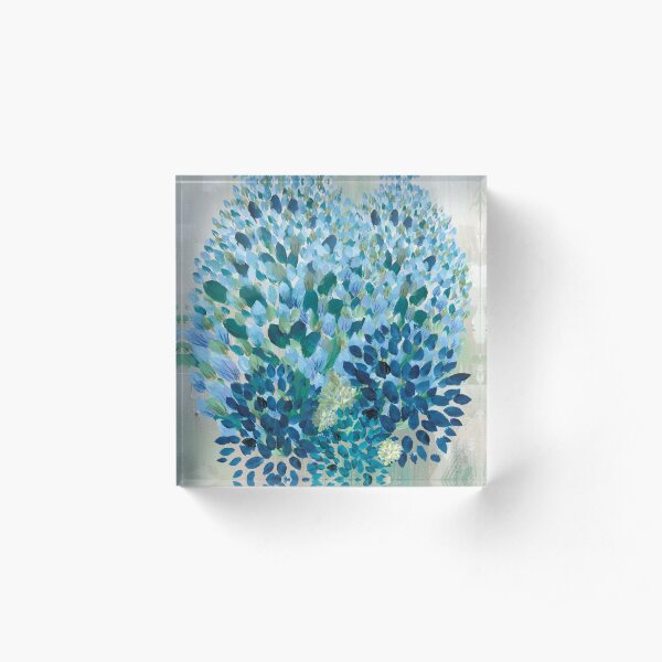 Abstract Blue Acrylic Block