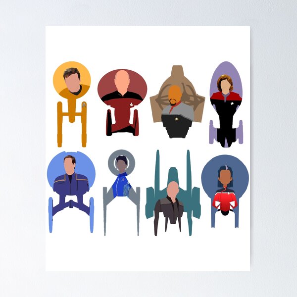 Item preview, Trek ships & captains  designed and sold by SaguMdison.