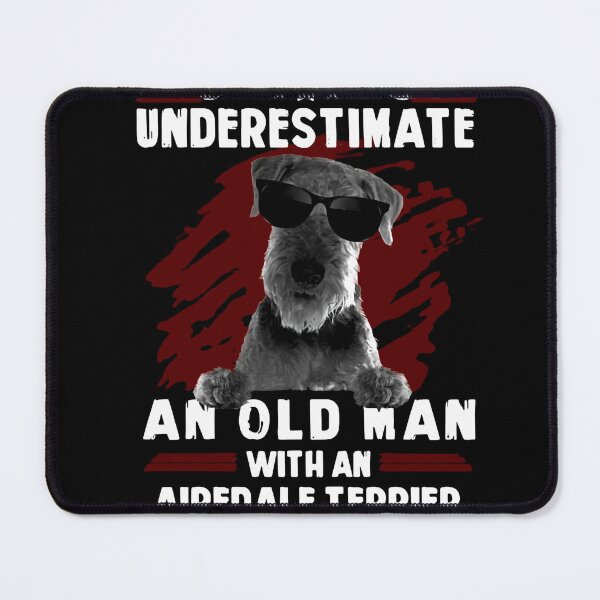 Item preview, Never Underestimate Old Man with an Airedale Terrier Shirts Black designed and sold by BoehringerSonne.