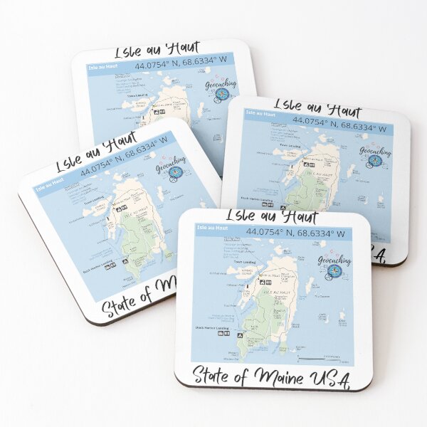 Item preview, Acadia National Park Isle au Haut map designed and sold by rocklegends99.