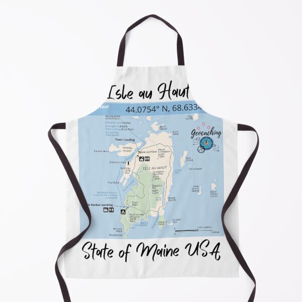 Item preview, Acadia National Park Isle au Haut map designed and sold by rocklegends99.