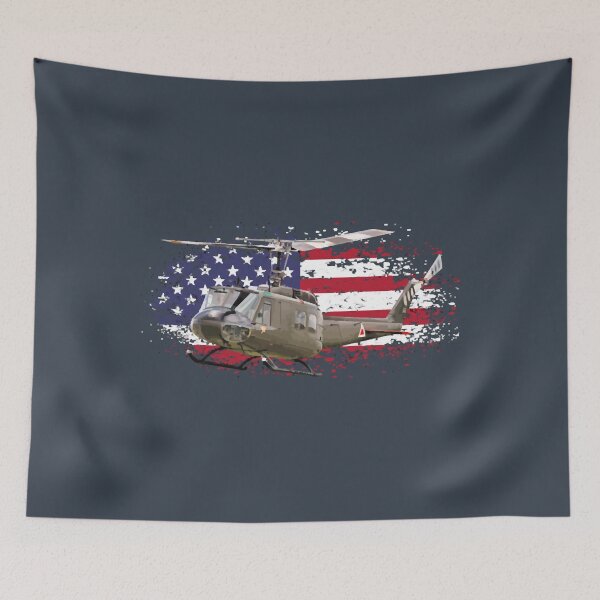 Item preview, Uh-1 Huey Helicopter American Flag Usa Pilot Vietn designed and sold by SaguMdison.