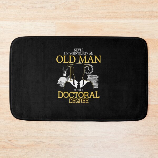 Item preview, never underestmate an old man doctoral degree t shirt designed and sold by BoehringerSonne.