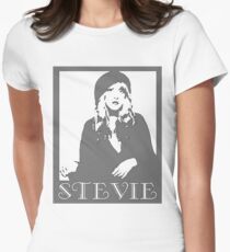 STEVIE NICKS GRAYSCALE Women's Fitted T-Shirt