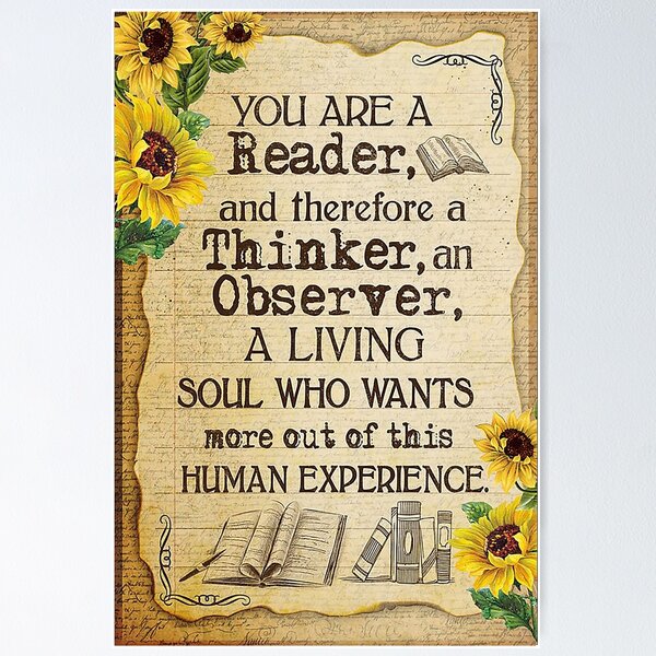 Item preview, Reader A thinker An observer A living soul designed and sold by Sineure98.