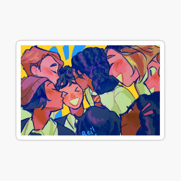Vista previa del artículo con la obra «Besos de Charlie Heartstopper», diseñado y vendido por riicolato.
