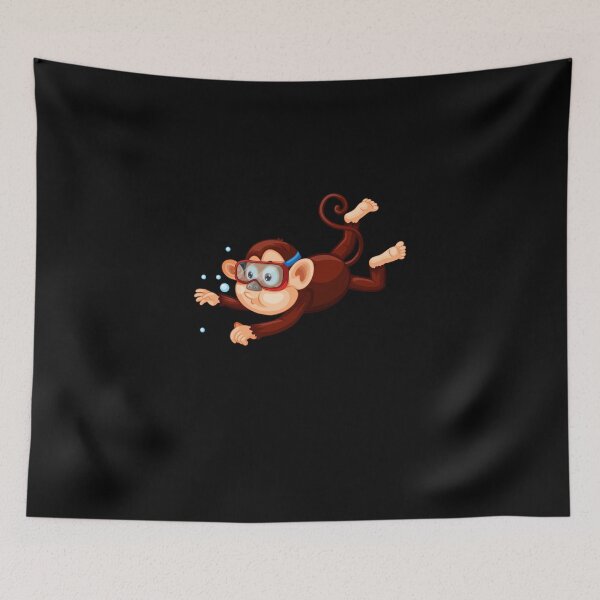 Item preview, Baby monkey goes swimming for the first time designed and sold by LuisARizo.